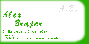 alex brajer business card